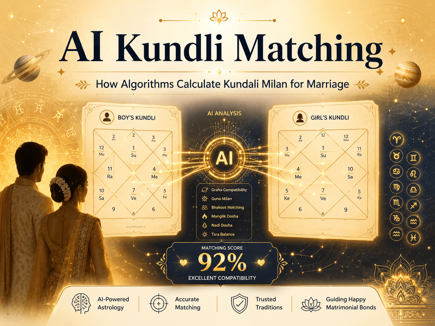 AI Kundli Matching: How Algorithms Calculate Kundali Milan for Marriage