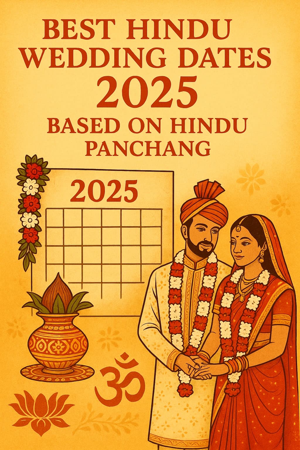 Best Hindu Wedding Dates 2025 Based on Hindu Panchang