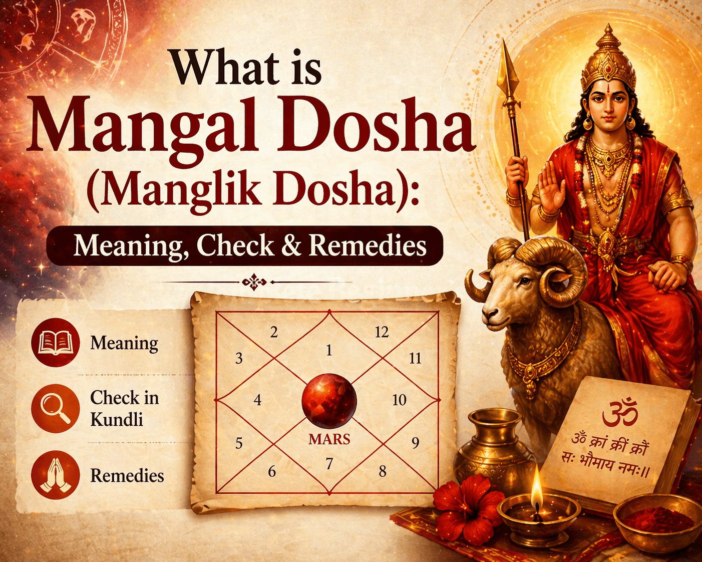 What is Mangal Dosha (Manglik Dosha): Meaning, Check & Remedies