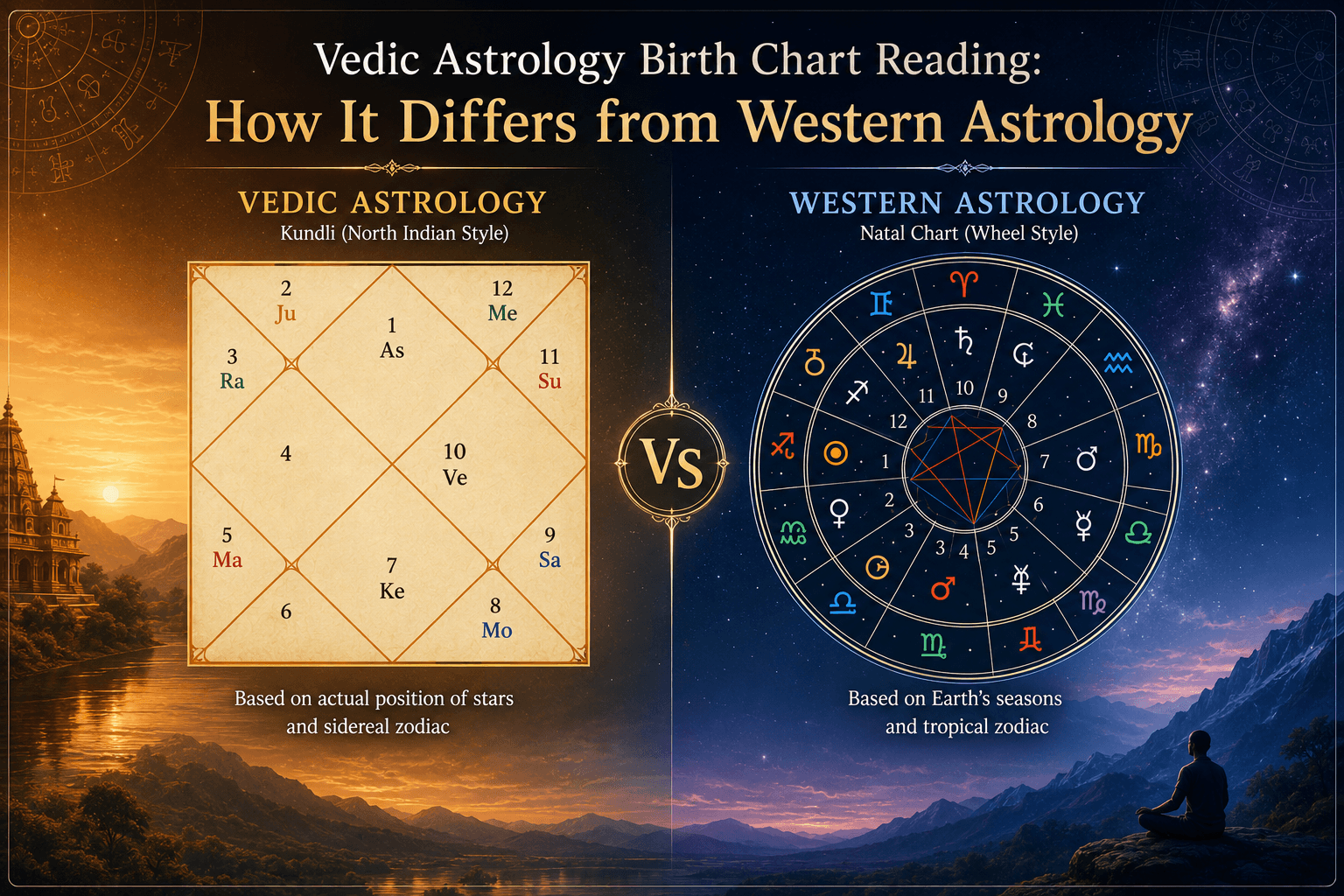 Vedic Astrology Birth Chart Reading: How It Differs from Western Astrology