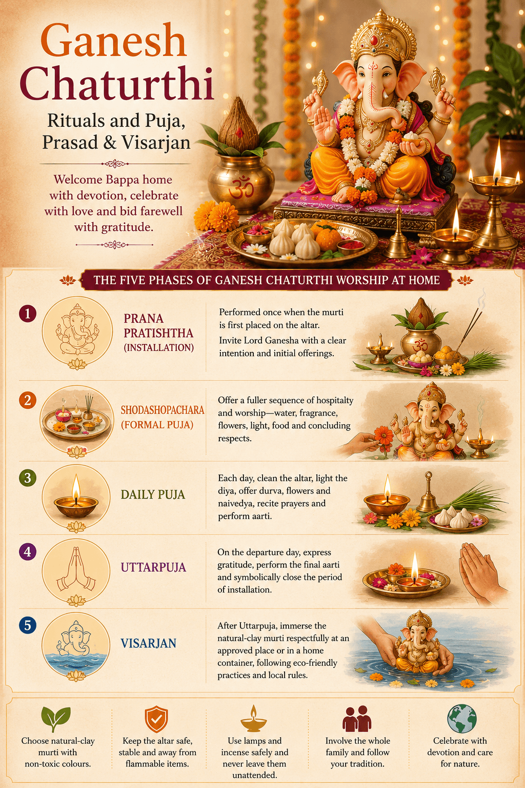 Ganesh Chaturthi: Rituals and Puja, Prasad & Visarjan